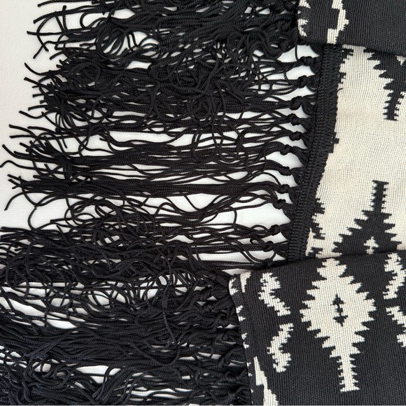 NWT RORY BECA Black Cream Silk Fringe Allover Patterned Jacket Size XS MSRP $220 - Picture 10 of 11